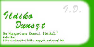 ildiko dunszt business card